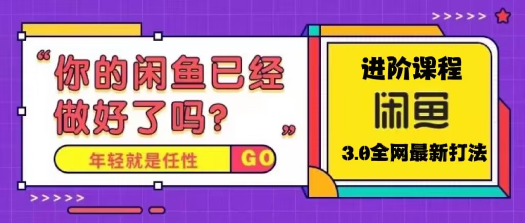 火爆全网的咸鱼玩法进阶课程，单号日入1K的咸鱼进阶课程-老月项目库