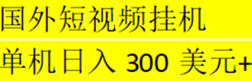 海外暴力短视频挂机全自动撸美金 单机日入300美元+【脚本免费+一对一指导】-老月项目库