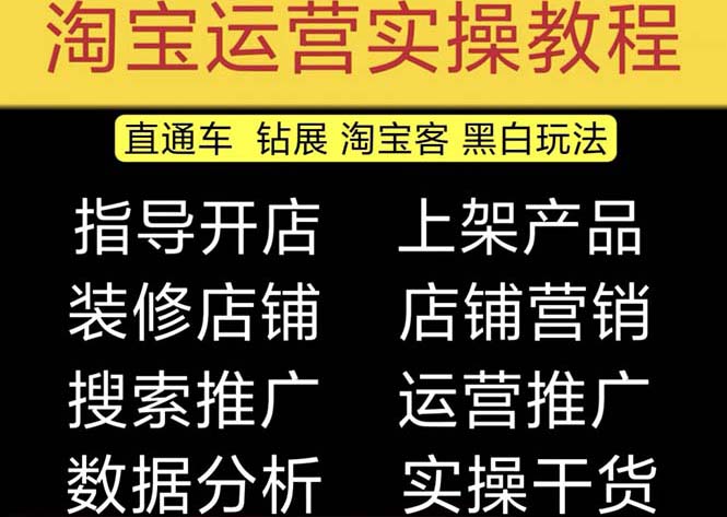 2023淘宝开店教程0基础到高级全套视频网店电商运营培训教学课程（2月更新）-老月项目库