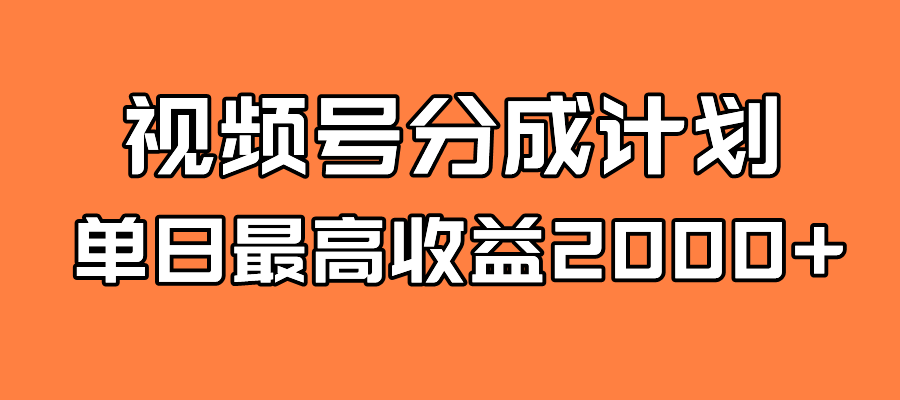 全新蓝海 视频号掘金计划 日入2000+-老月项目库