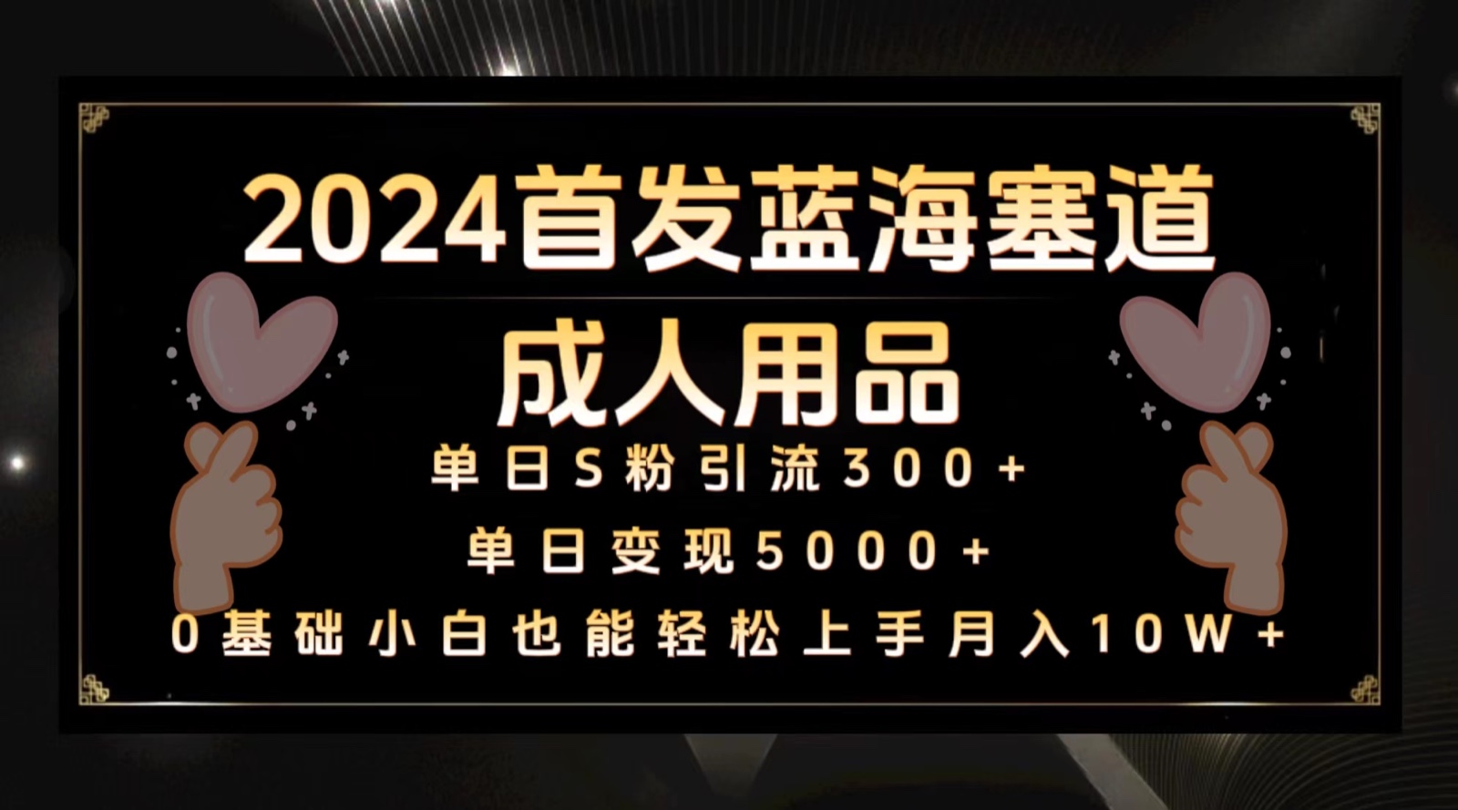 2024首发蓝海塞道成人用品，月入10W+保姆教程-老月项目库