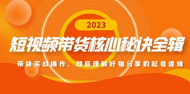 短视频带货核心秘诀全辑：带货实战操作，彻底理解好物分享的起号逻辑-老月项目库