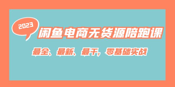 闲鱼电商无货源陪跑课，最全、最新、最干，零基础实战！-老月项目库