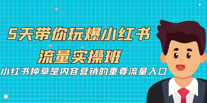 5天带你玩爆小红书流量实操班，小红书种草是内容营销的重要流量入口-老月项目库