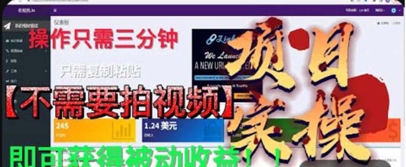 最新国外掘金项目 不需要拍视频 即可获得被动收益 只需操作3分钟实现躺赚-老月项目库