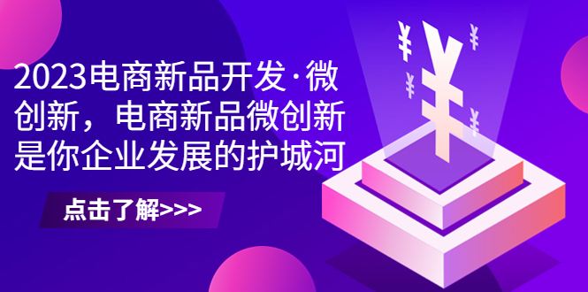 2023电商新品开发·微创新，电商新品微创新是你企业发展的护城河-老月项目库