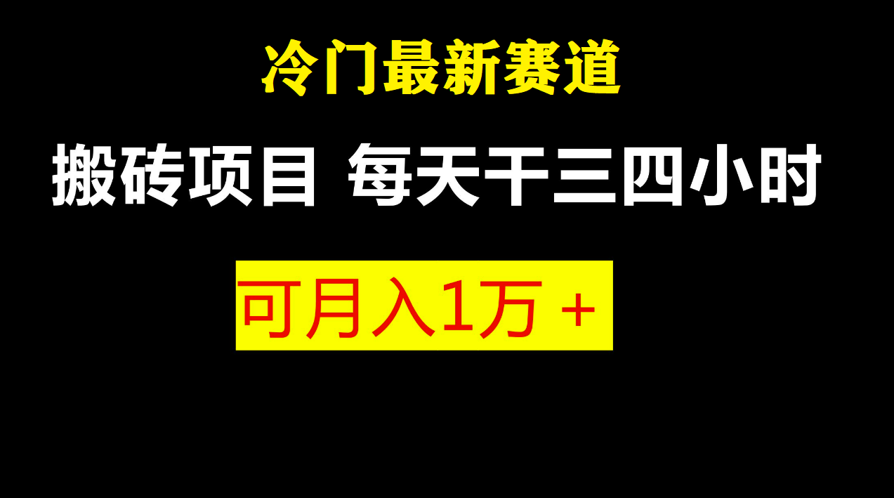 最新冷门游戏搬砖项目，零基础也能玩（附教程+软件）-老月项目库