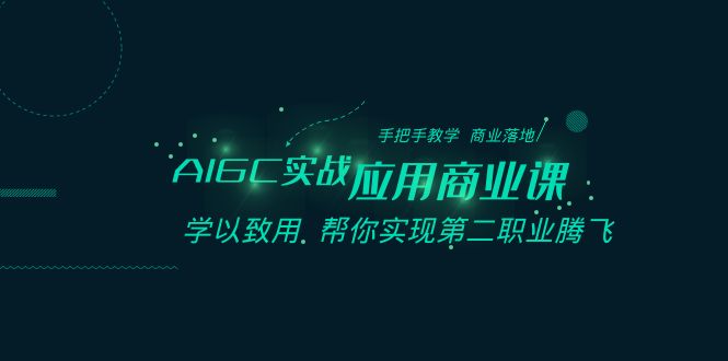 AIGC-实战应用商业课：手把手教学 商业落地 学以致用 帮你实现第二职业腾飞-老月项目库