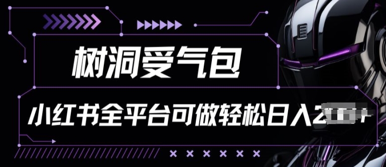 小红书等全平台树洞受气包项目，轻松日入一两张-老月项目库