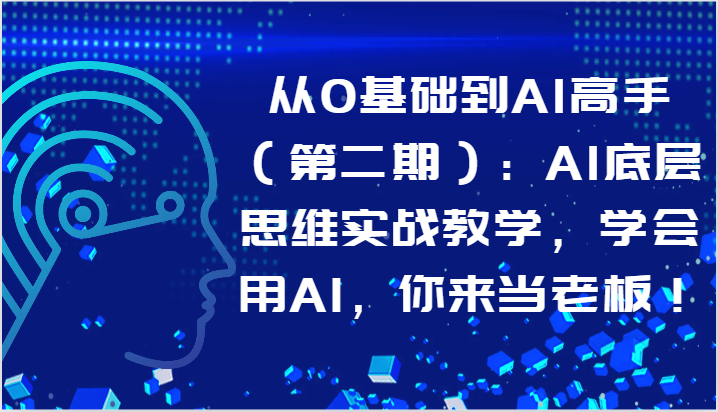 从0基础到AI高手（第二期）：AI底层思维实战教学，学会用AI，你来当老板！-老月项目库