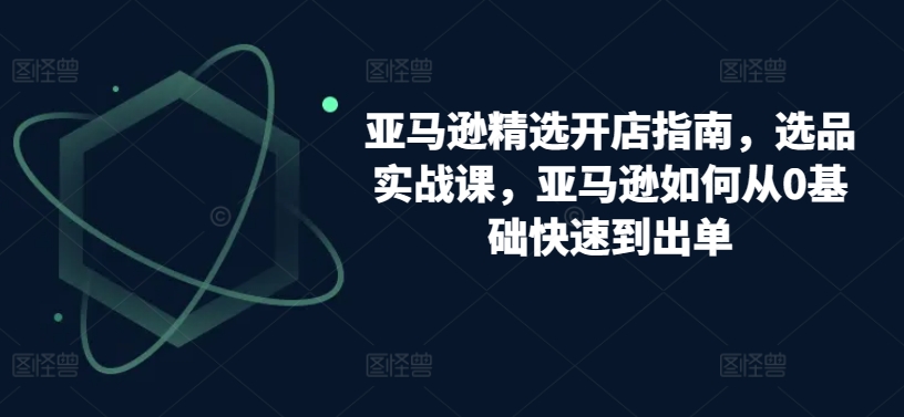 亚马逊精选开店指南，选品实战课，亚马逊如何从0基础快速到出单-老月项目库