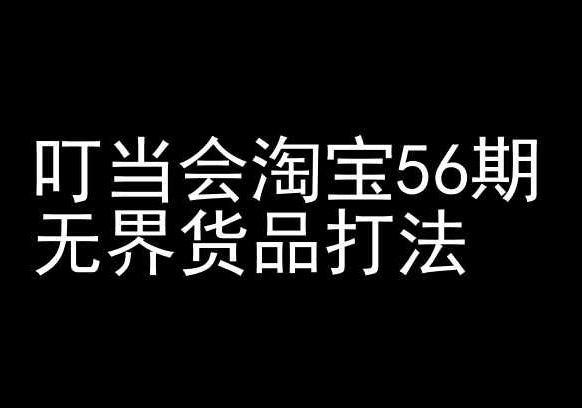 叮当会淘宝56期：无界货品打法-淘宝开店教程-老月项目库