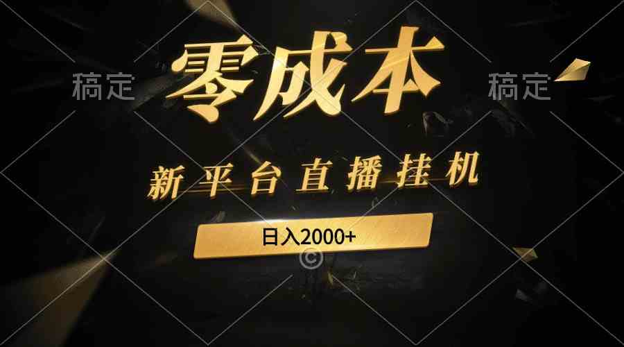 （9841期）新平台直播挂机最新玩法，0成本，不违规，日入2000+-老月项目库