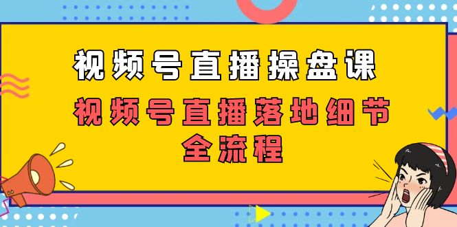 视频号直播操盘课，视频号直播落地细节全流程（27节课）-老月项目库