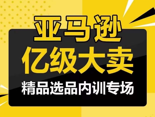 亚马逊亿级大卖-精品选品内训专场，亿级卖家分享选品成功之道-老月项目库