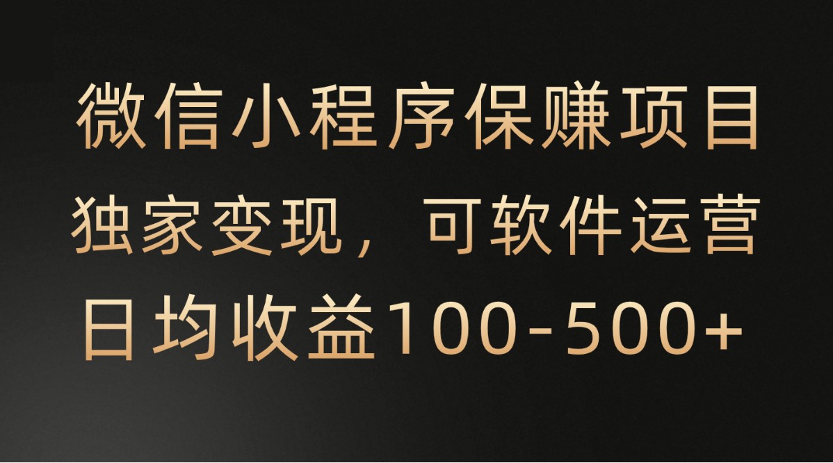 腾讯官方项目，可软件自动运营，稳定有保障，时间自由，永久售后，日均收益100-500+-老月项目库