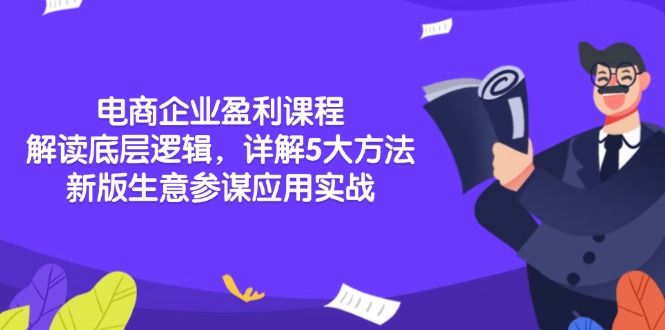 （13815期）电商企业盈利课程：解读底层逻辑，详解5大方法论，新版生意参谋应用实战-老月项目库