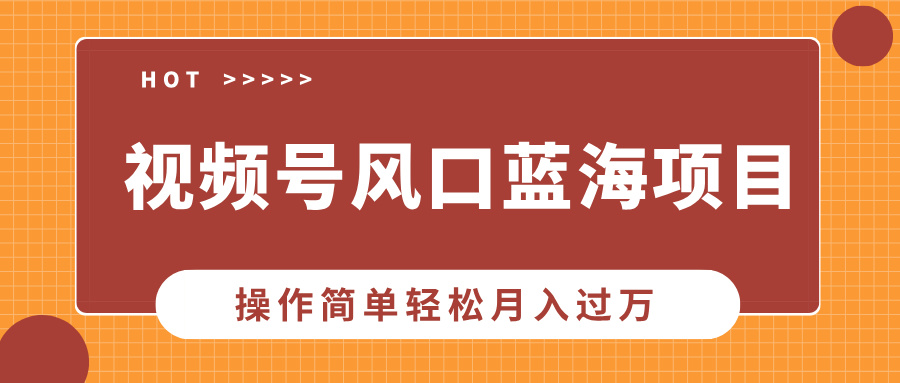 视频号风口蓝海项目，中老年人的流量密码，操作简单轻松月入过W-老月项目库