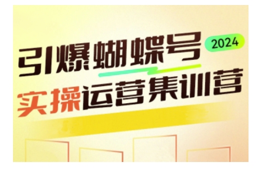 引爆蝴蝶号实操运营，助力你深度掌握蝴蝶号运营，实现高效实操，开启流量变现之路-老月项目库