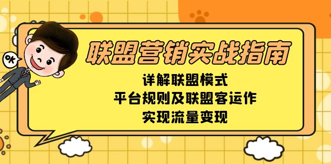 （13735期）联盟营销实战指南，详解联盟模式、平台规则及联盟客运作，实现流量变现-老月项目库