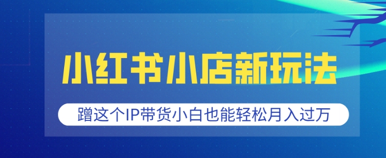 小红书小店新玩法，蹭这个IP带货，小白也能轻松月入过W【揭秘】-老月项目库