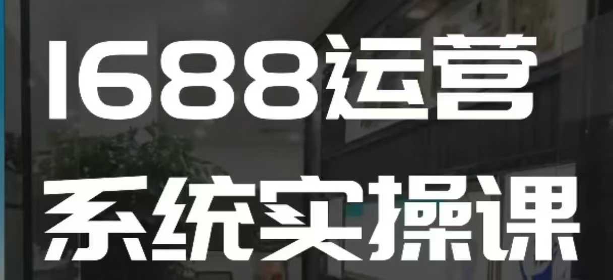 1688高阶运营系统实操课，快速掌握1688店铺运营的核心玩法-老月项目库