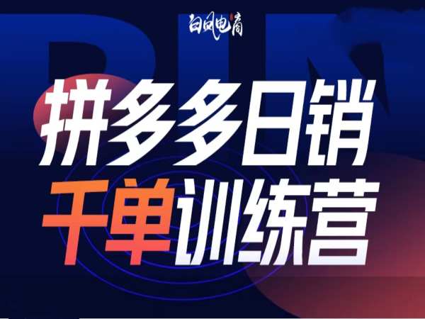 拼多多日销千单训练营第32期，2025开年变化和最新玩法-老月项目库