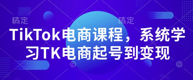 TikTok电商课程，​系统学习TK电商起号到变现-老月项目库